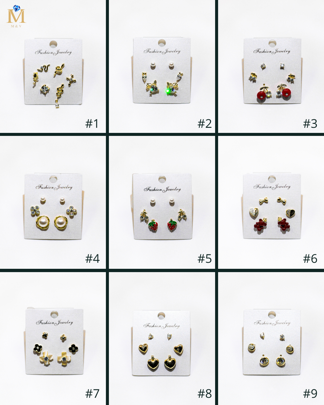 Set Aretes X3 - M26 Oro Laminado