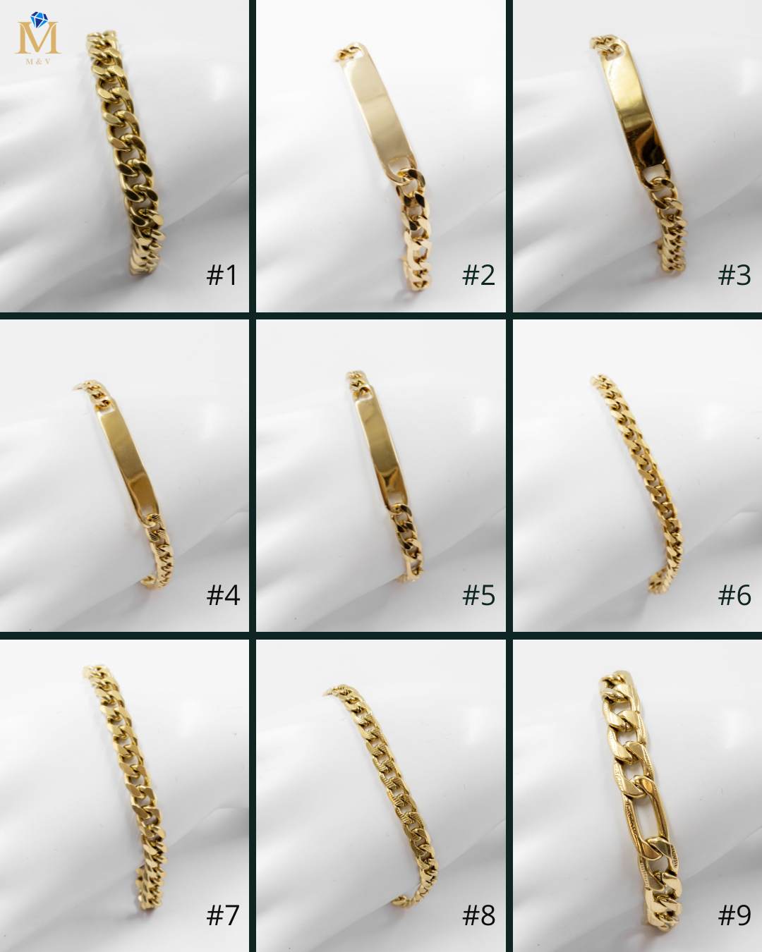 Pulsera Dorada - M5 Acero Inoxidable