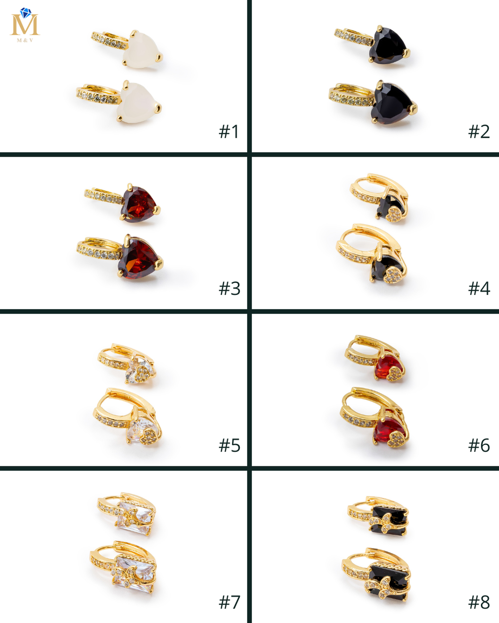 Aretes Dorados M1 Oro Laminado