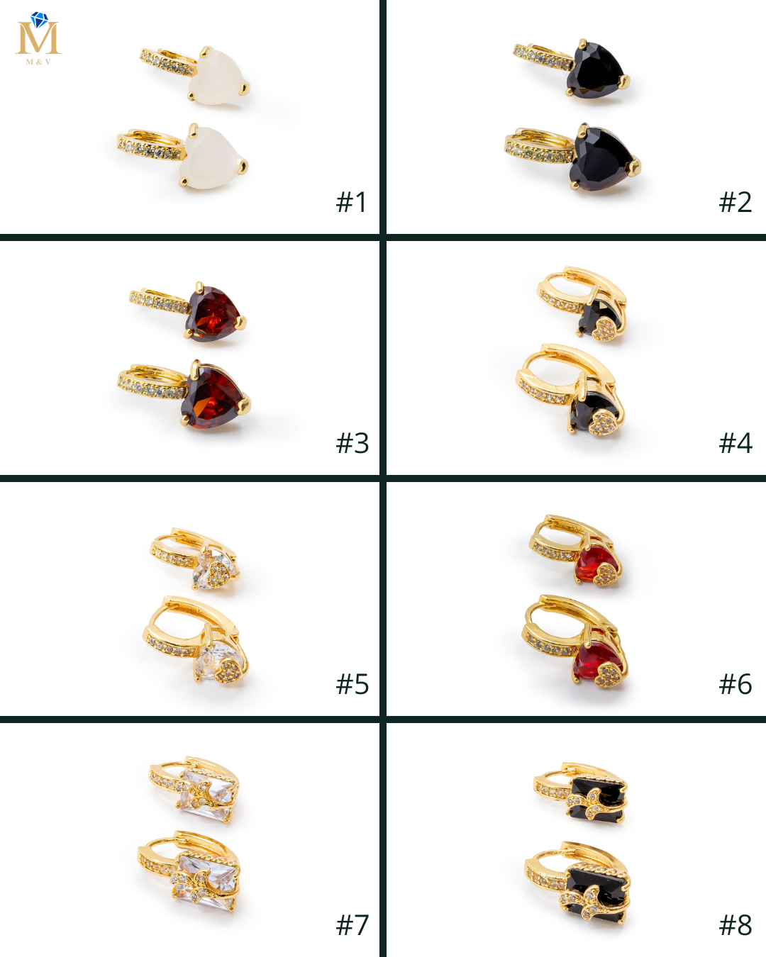 Aretes Dorados M1 Oro Laminado