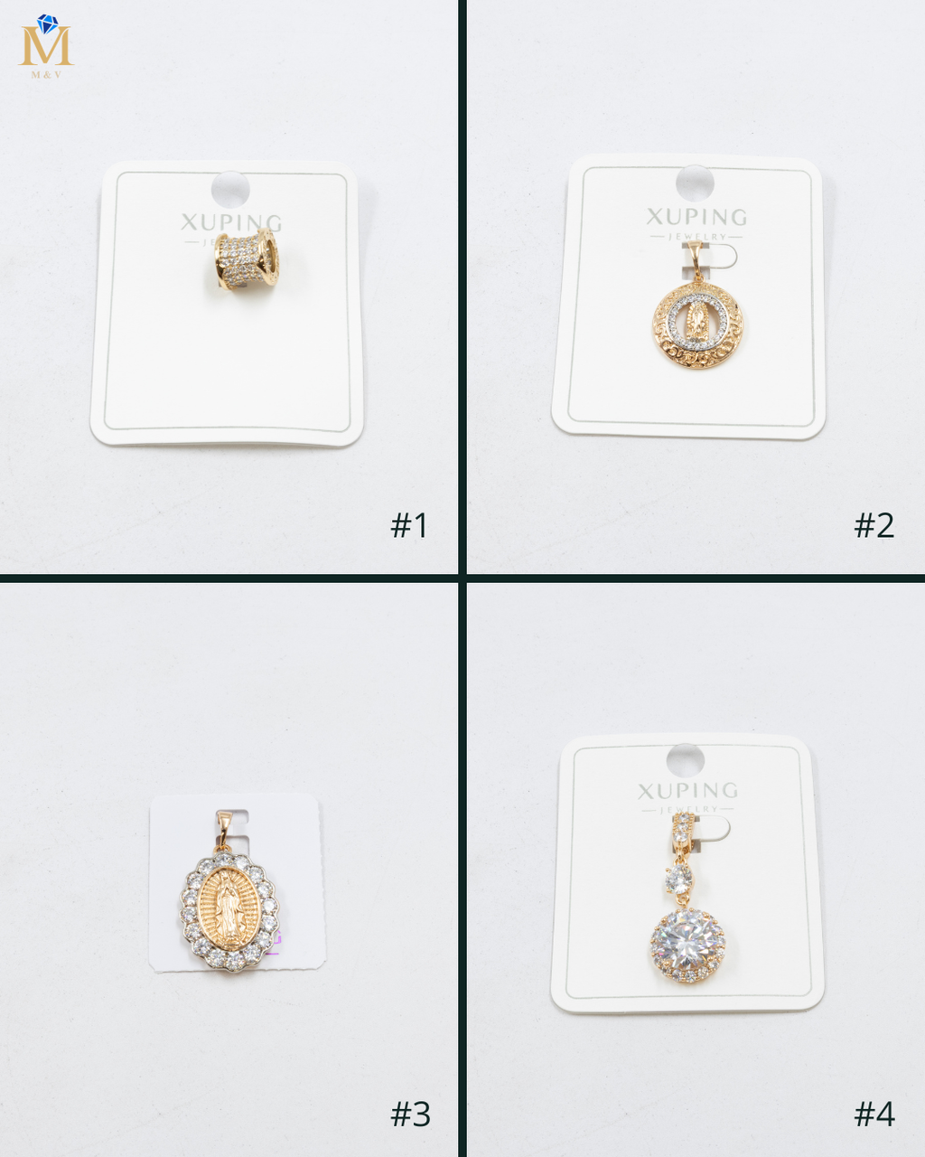 Dijes Xuping con Piedras M5 Oro Laminado