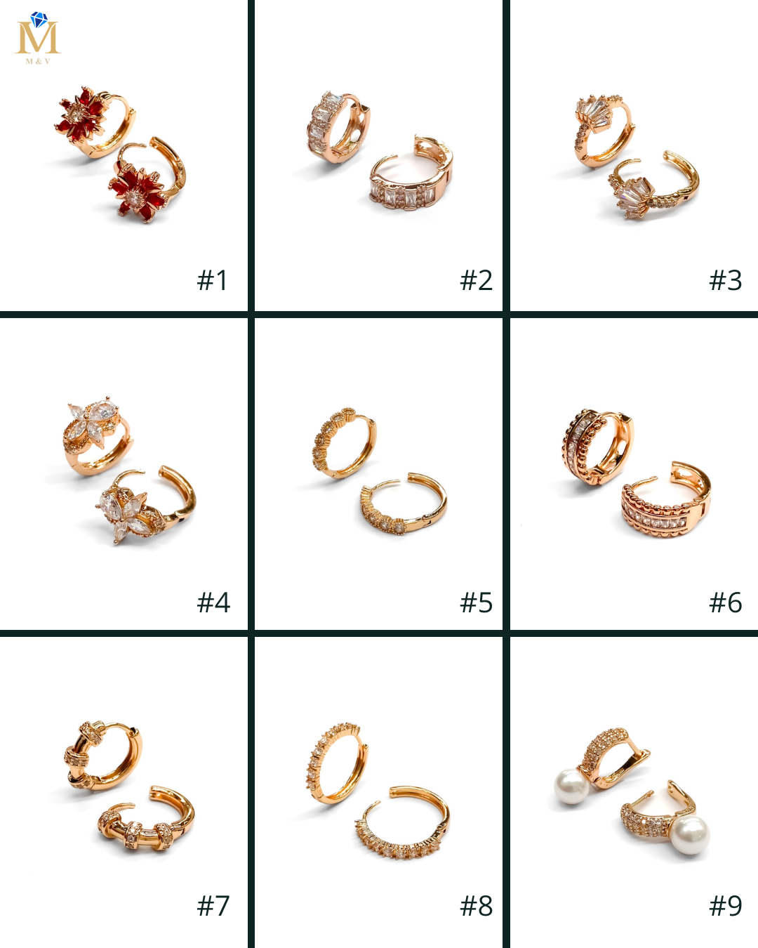 ARETES HUGGIES M11 - ORO LAMINADO