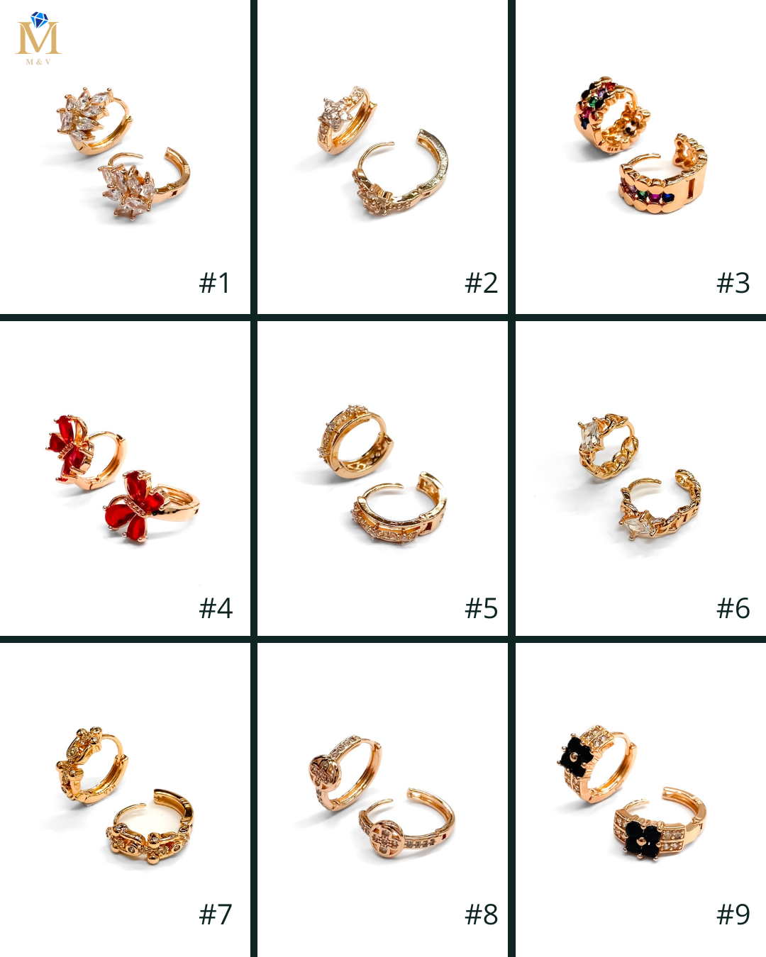 ARETES HUGGIES M10 - ORO LAMINADO