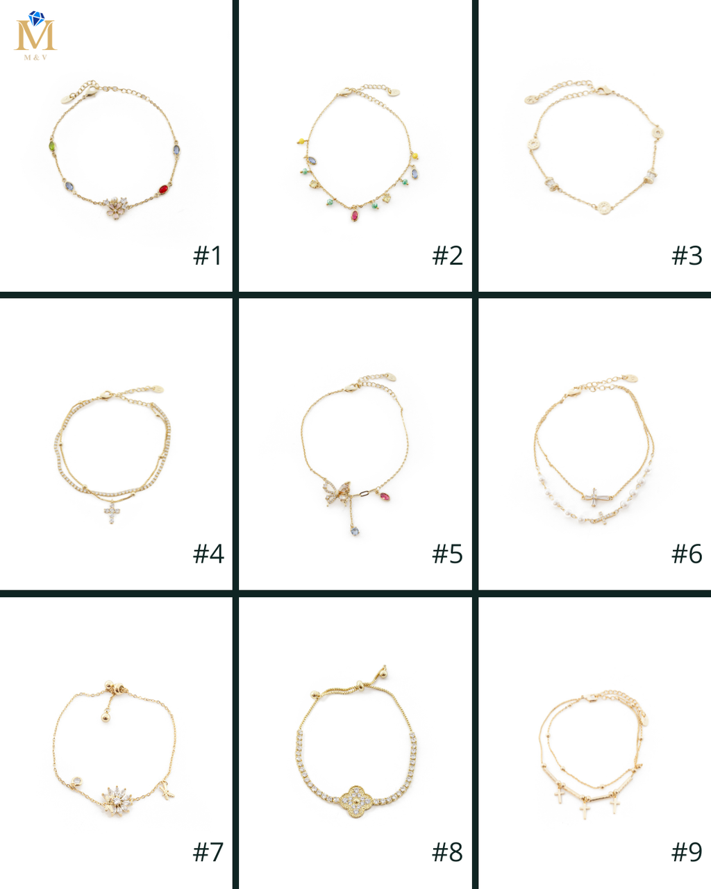 Pulsera Dorada Ansheli M11 - Oro Laminado