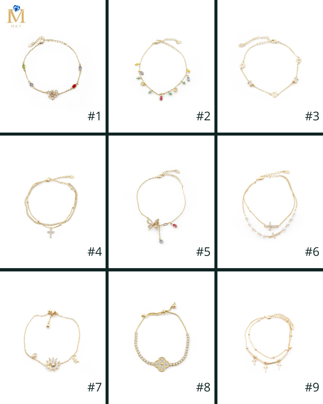 Pulsera Dorada Ansheli M11 - Oro Laminado
