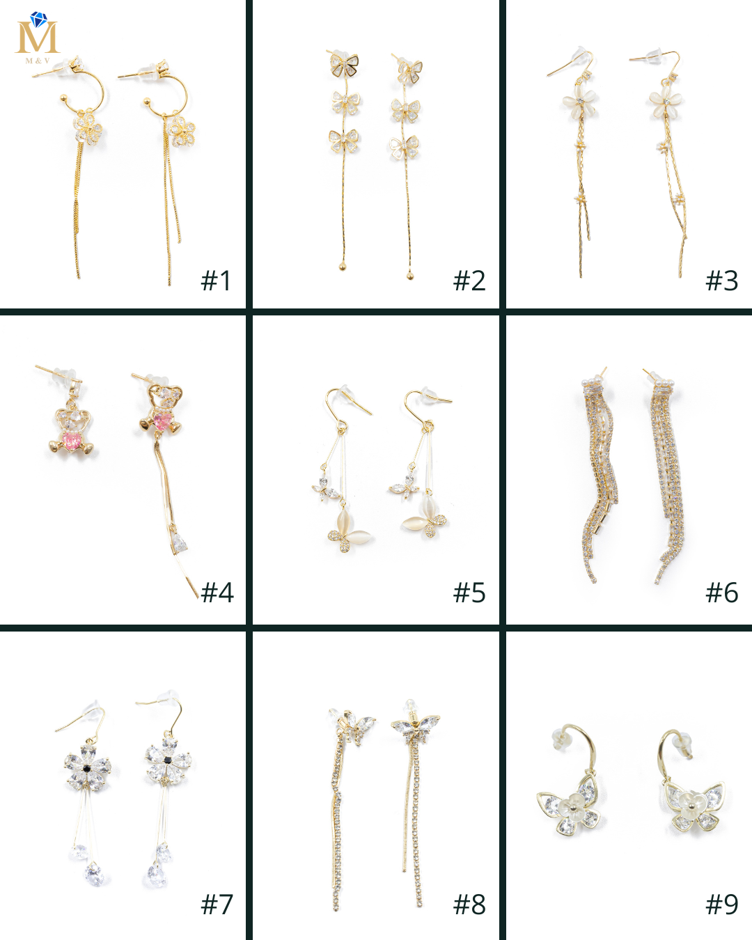 Aretes Largos Ansheli Dorados M7 Oro Laminado