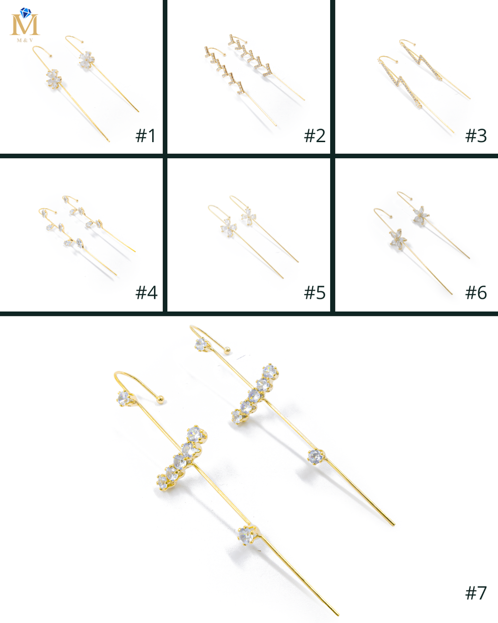 Aretes Violadores Dorados M1 Oro Laminado