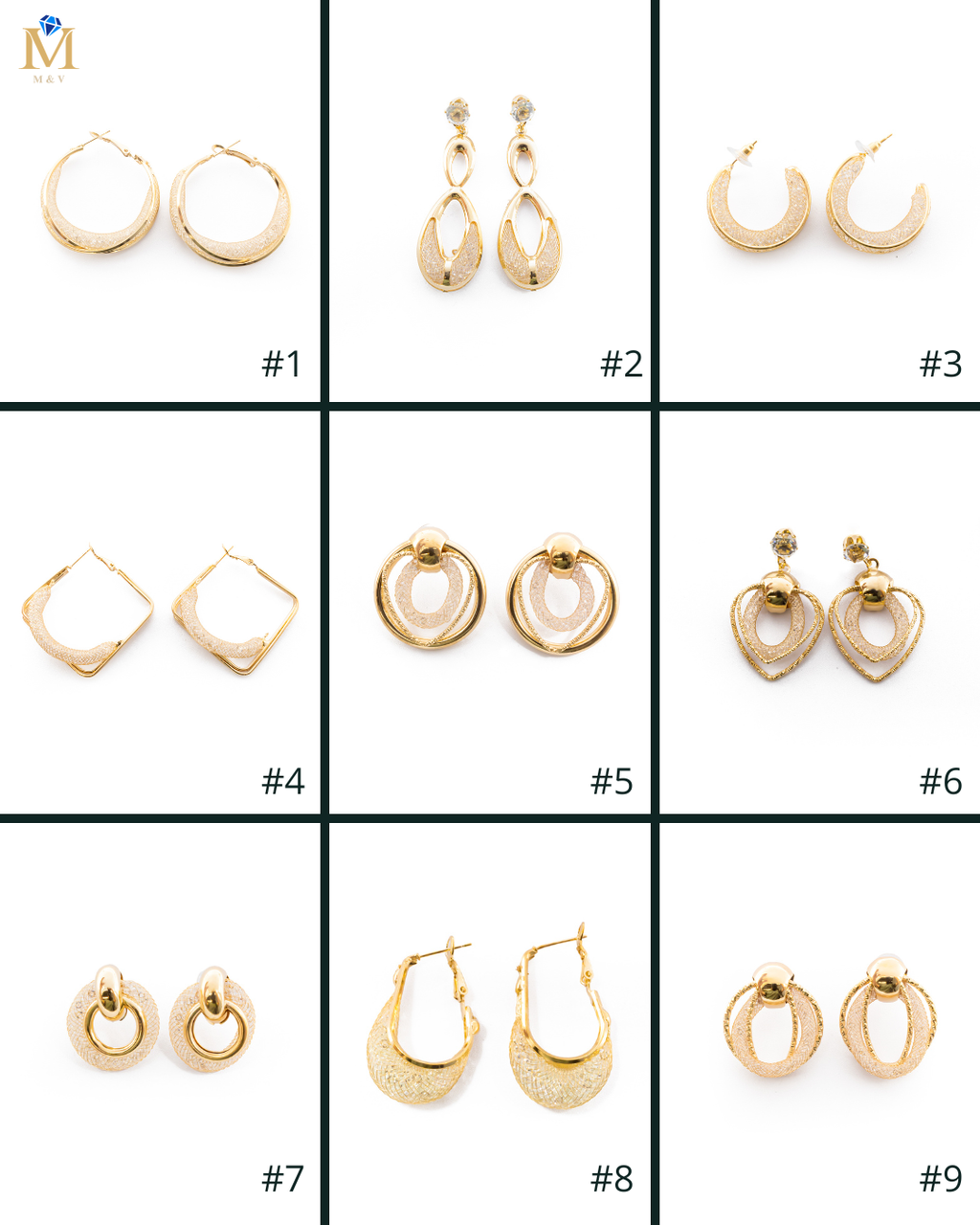 ARETE DE MAYA DORADO M3 ORO LAMINADO