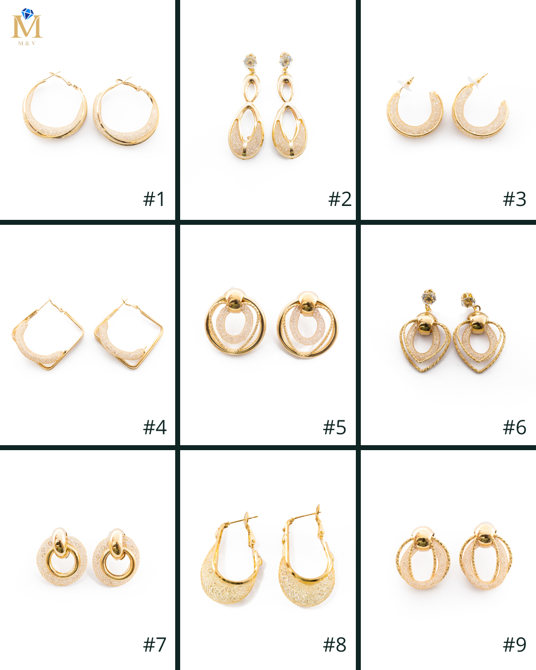 ARETE DE MAYA DORADO M3 ORO LAMINADO