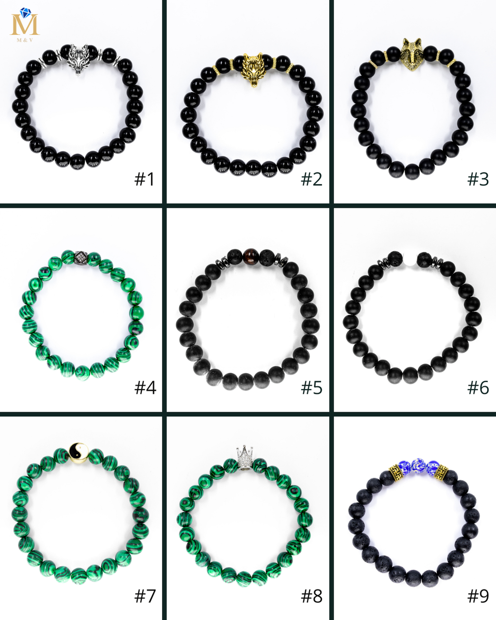 Pulsera de cuentas con Dije - M4 Acero Inoxidable