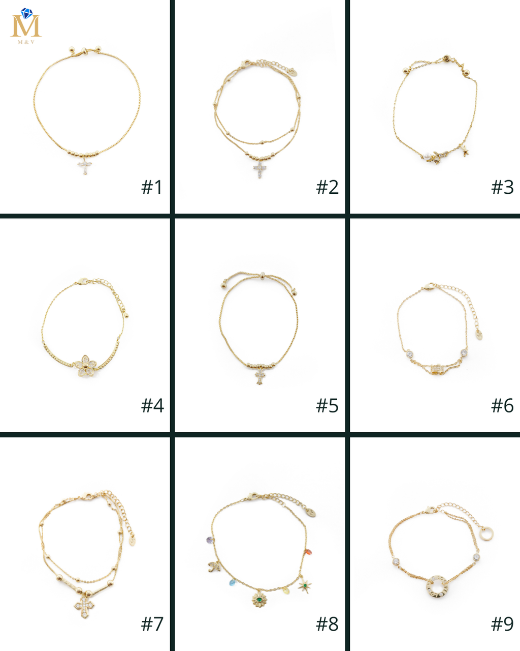 Pulsera Dorada Ansheli M5 - Oro Laminado