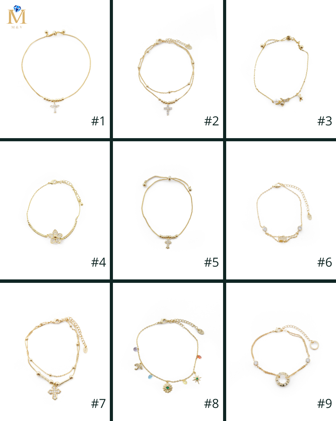 Pulsera Dorada Ansheli M5 - Oro Laminado