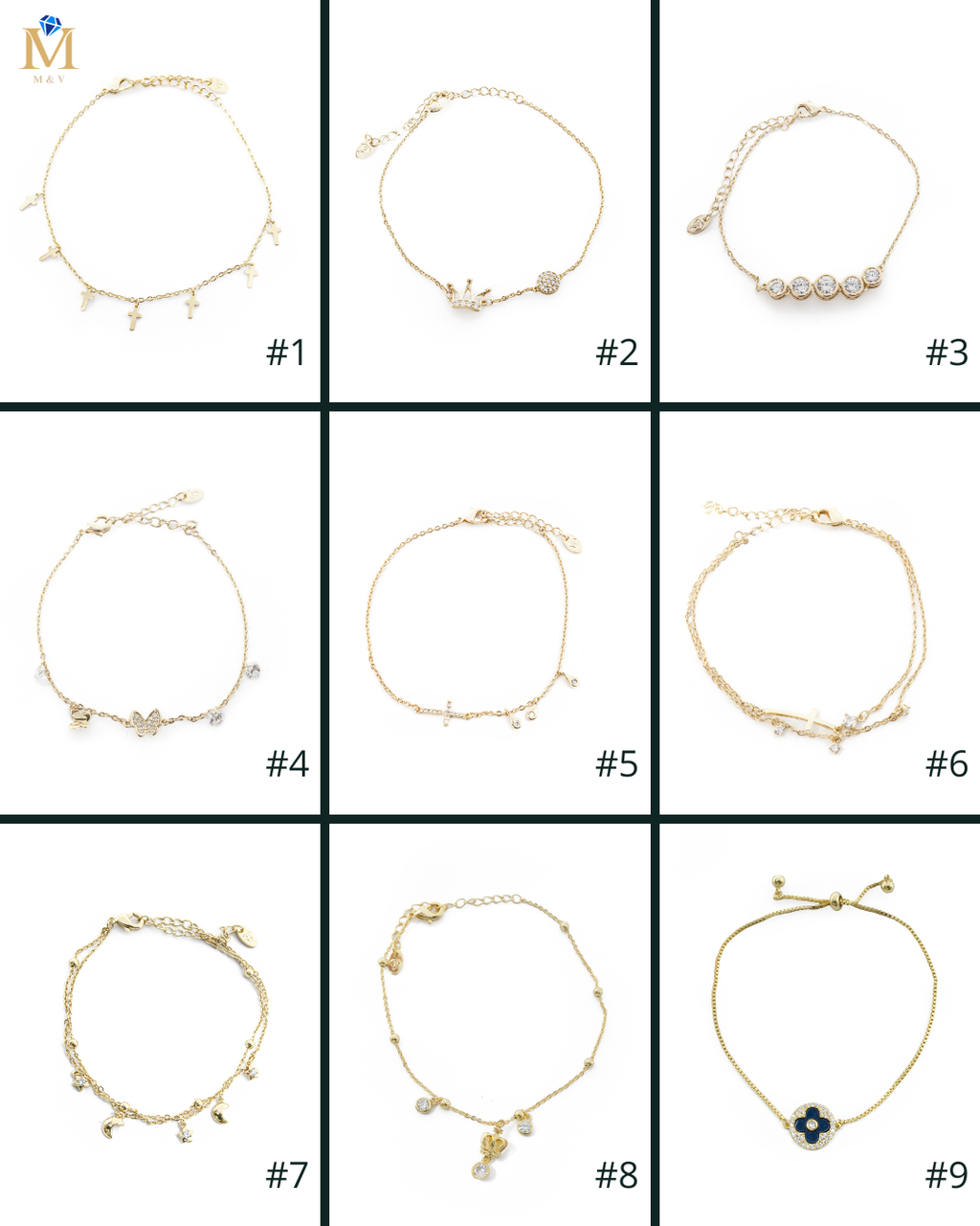 Pulsera Dorada Ansheli M1 - Oro Laminado