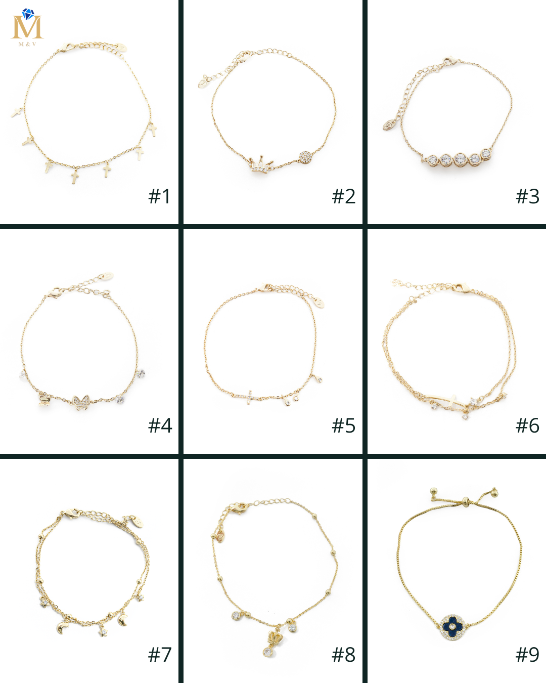 Pulsera Dorada Ansheli M1 - Oro Laminado
