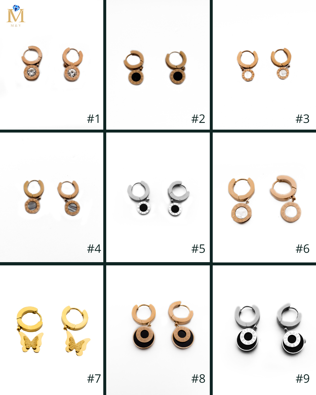ARETES HUGGIES M3 ORO LAMINADO