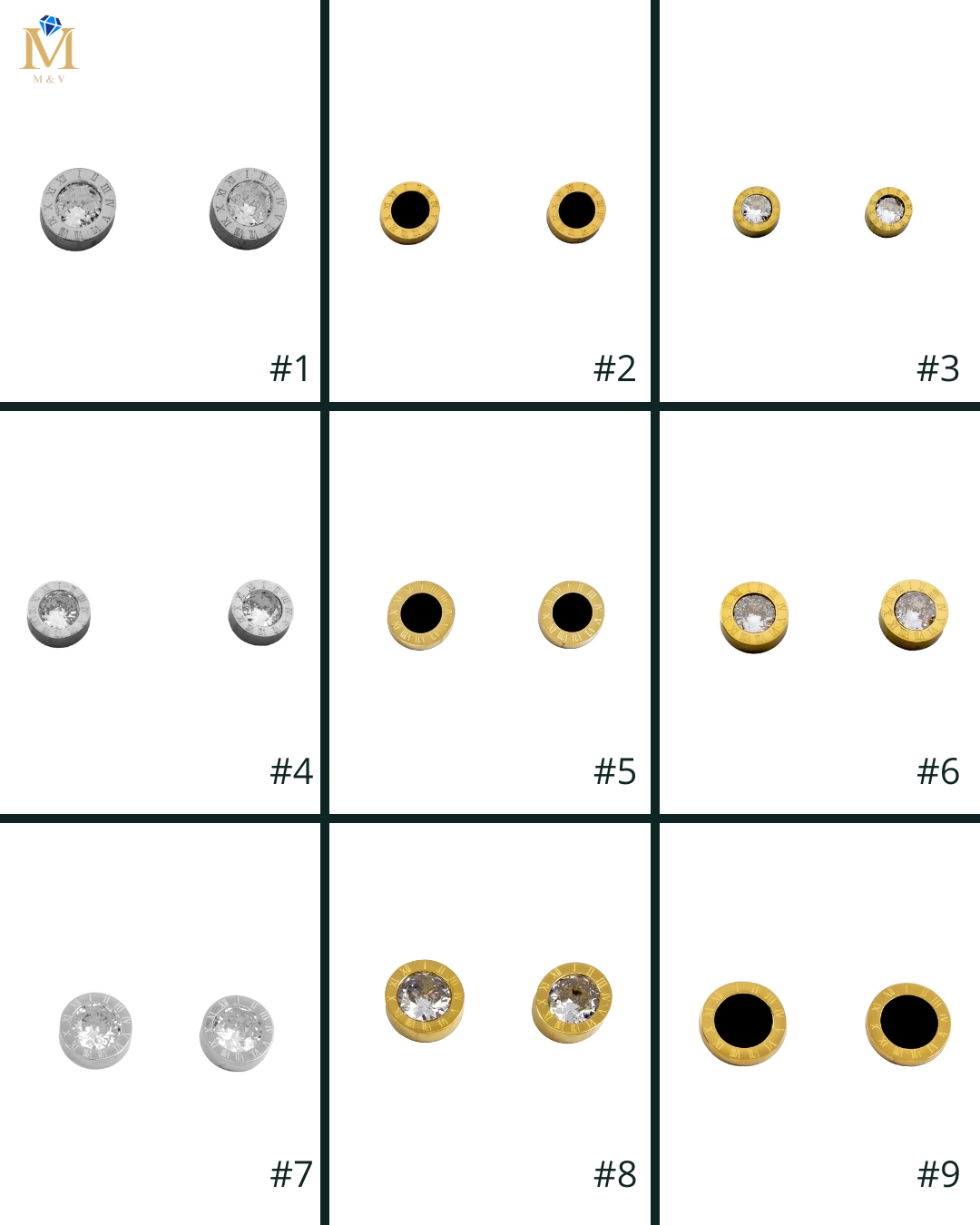 Aretes de Reloj M1 Oro Laminado