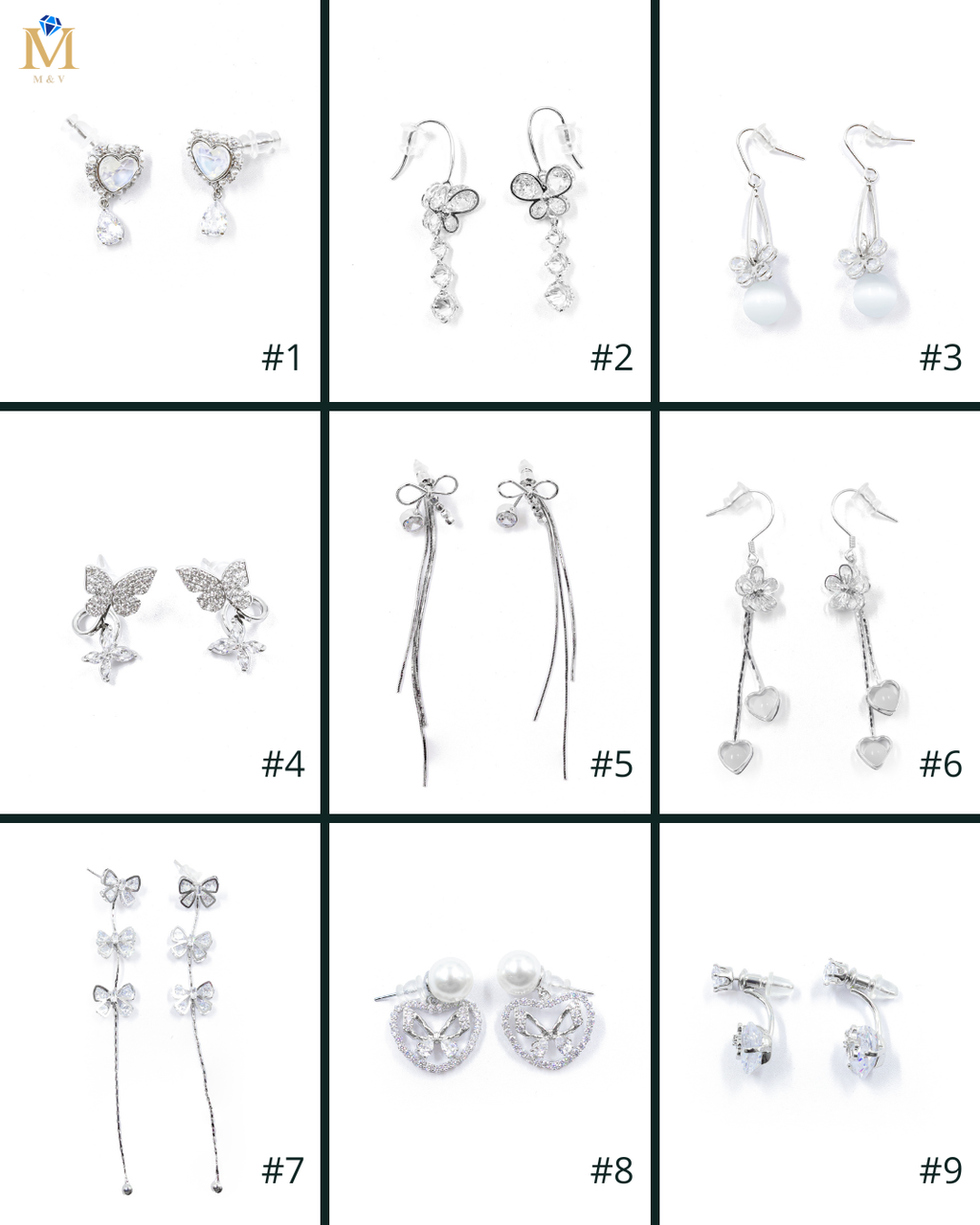Aretes Largos Ansheli Plateados M17 Oro Laminado