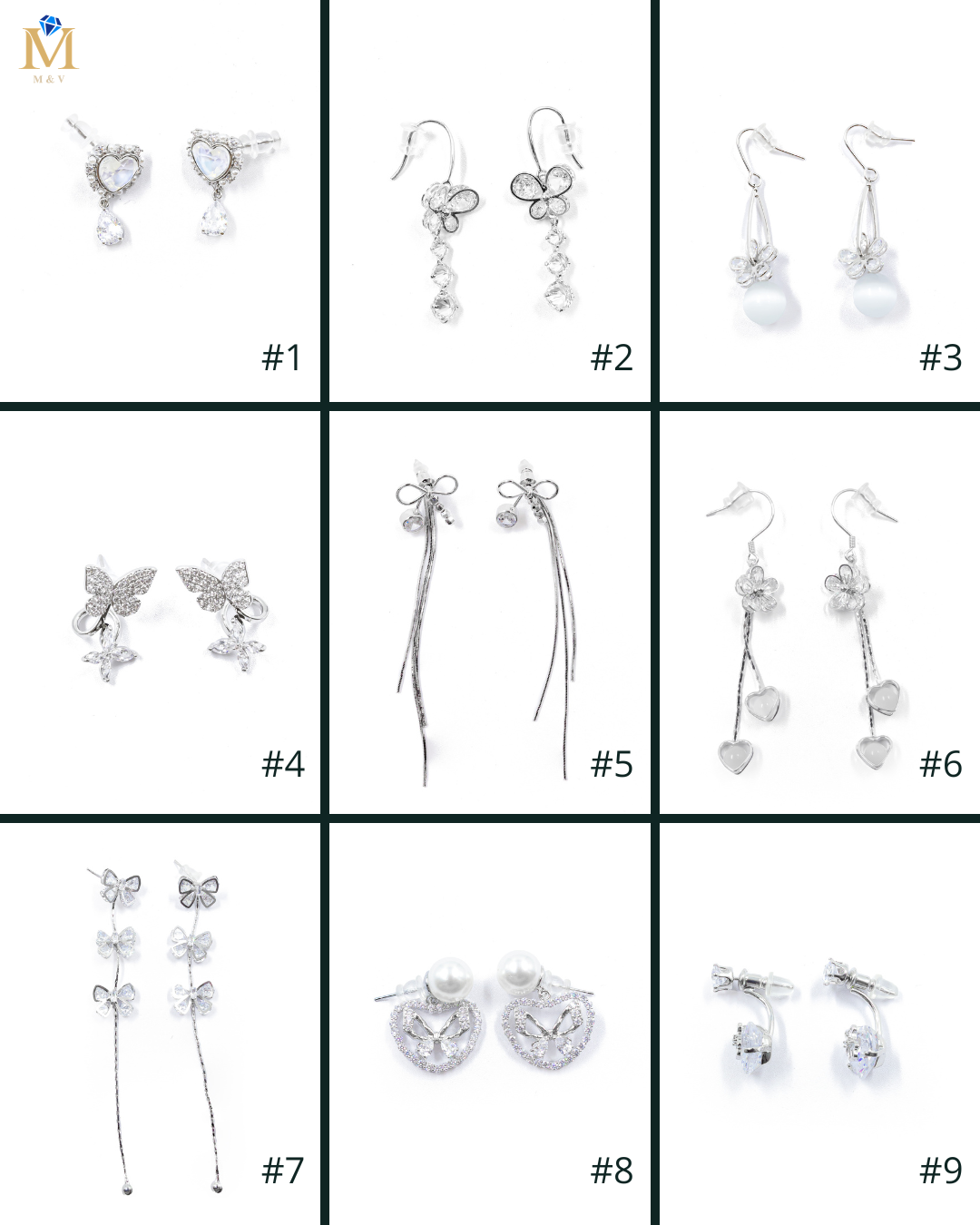 Aretes Largos Ansheli Plateados M17 Oro Laminado