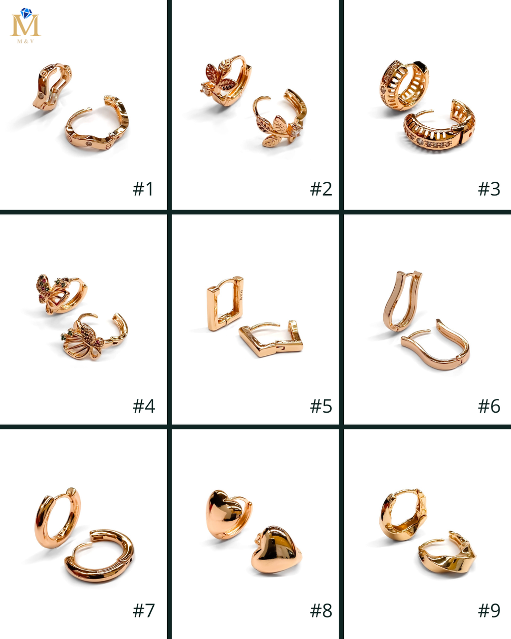 ARETES HUGGIES M17 - ORO LAMINADO