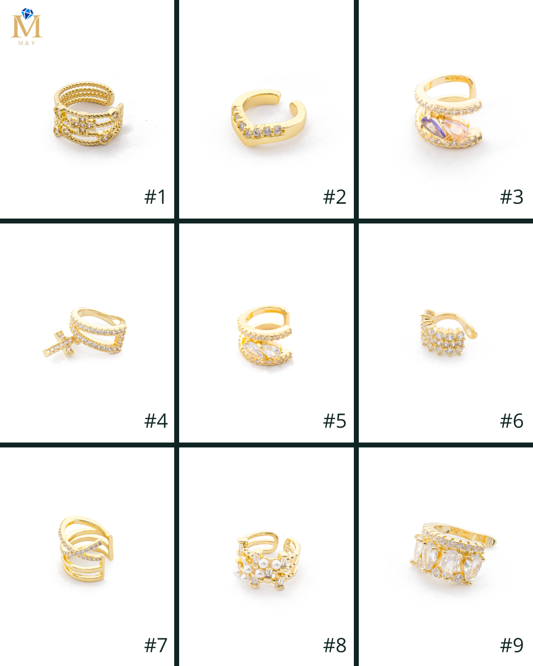 Aretes Simulador Dorados M5 Oro Laminado