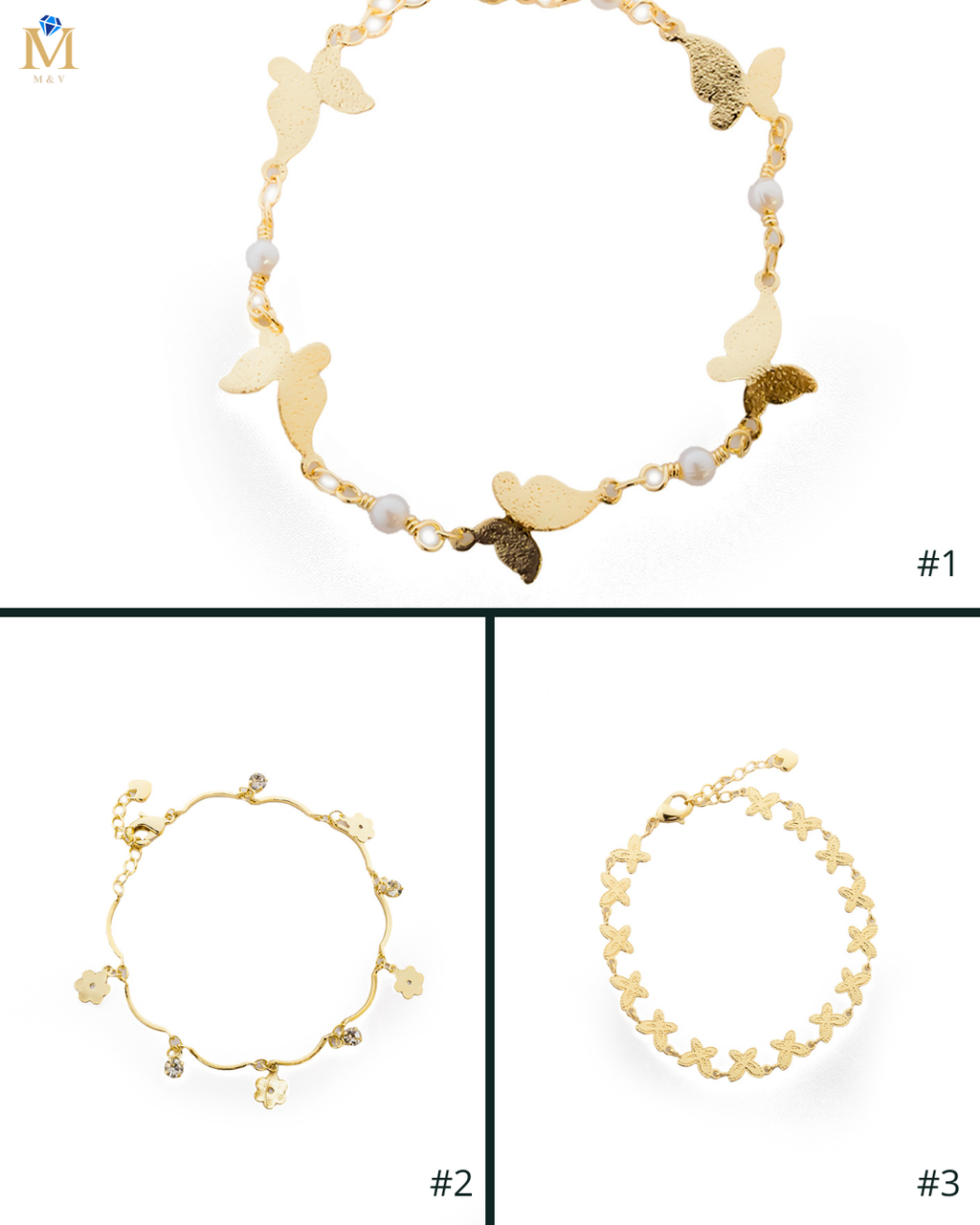 Pulsera dorada - Oro Laminado - M5