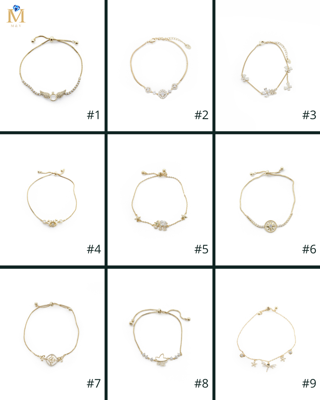 Pulsera Dorada Ansheli M15 - Oro Laminado