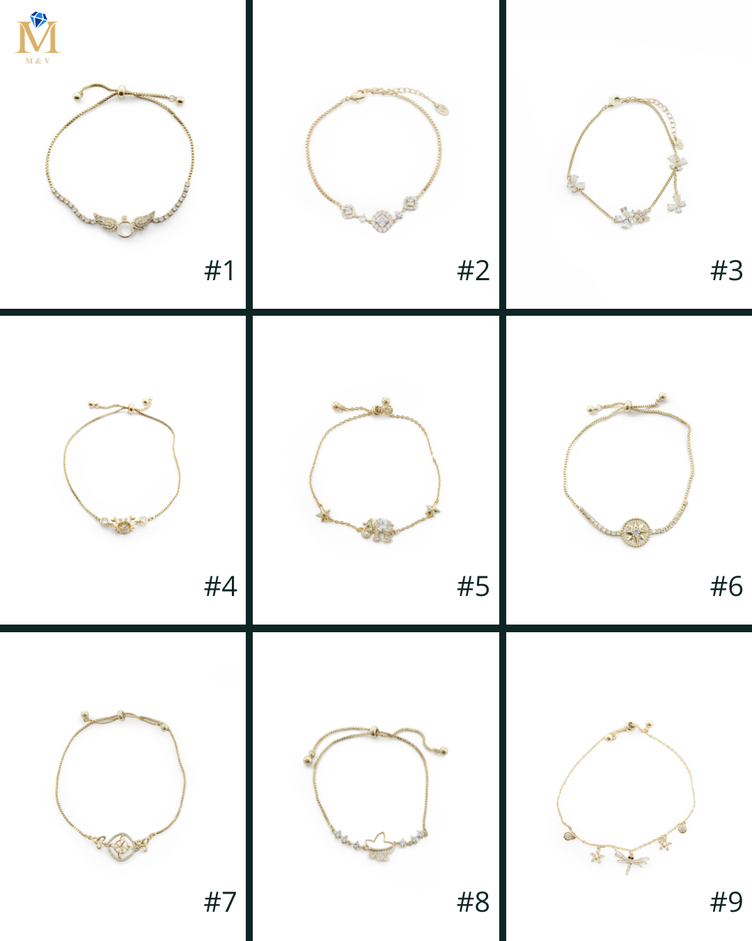 Pulsera Dorada Ansheli M15 - Oro Laminado