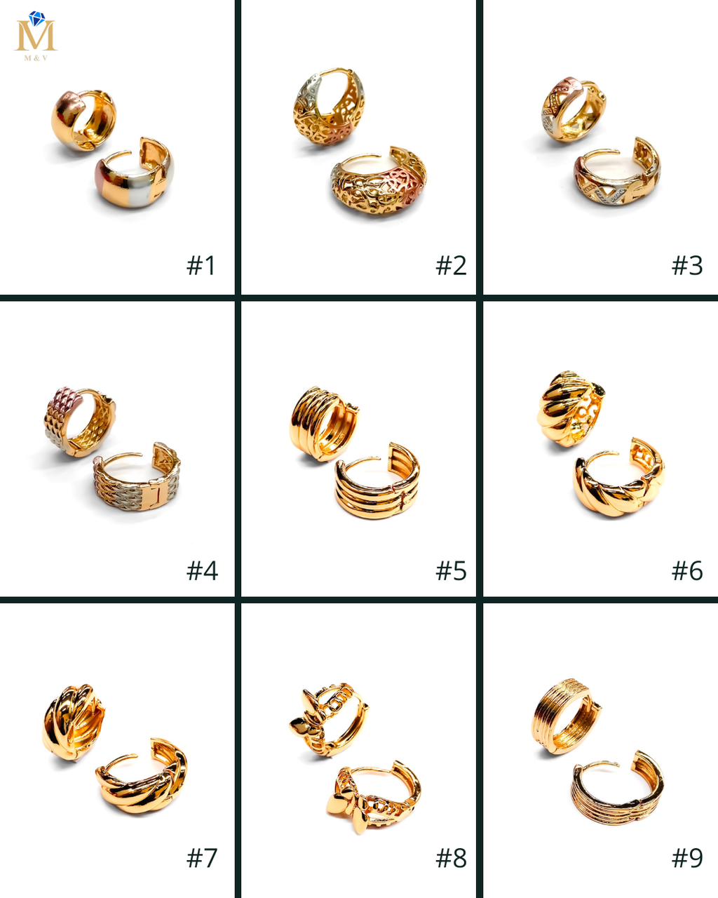 ARETES HUGGIES M21 - ORO LAMINADO