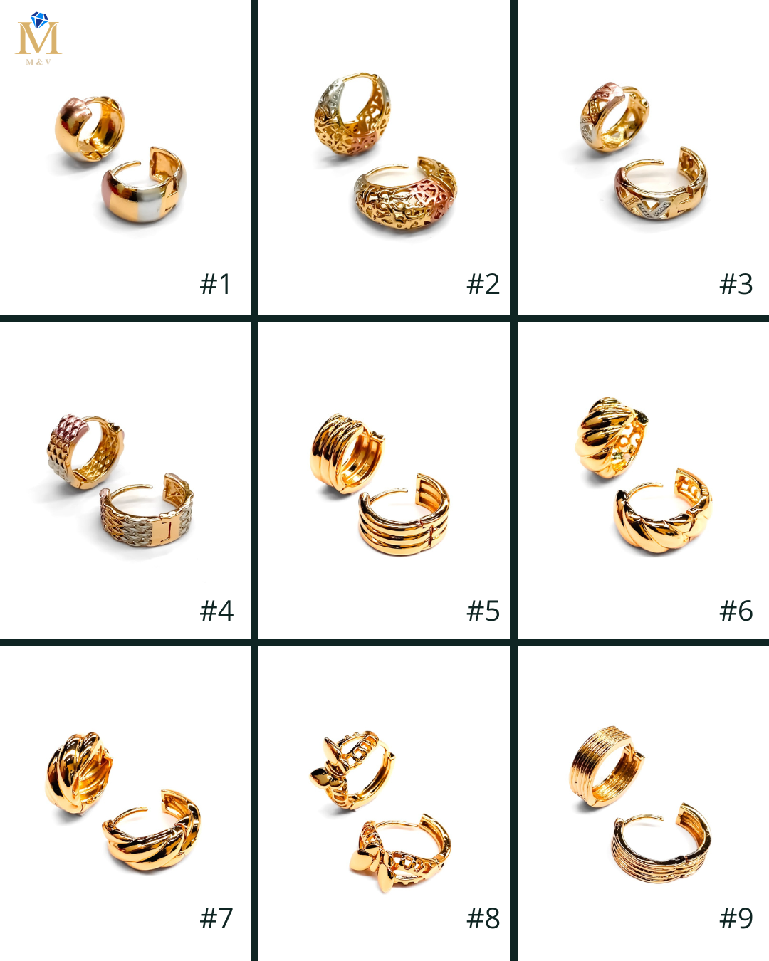 ARETES HUGGIES M21 - ORO LAMINADO