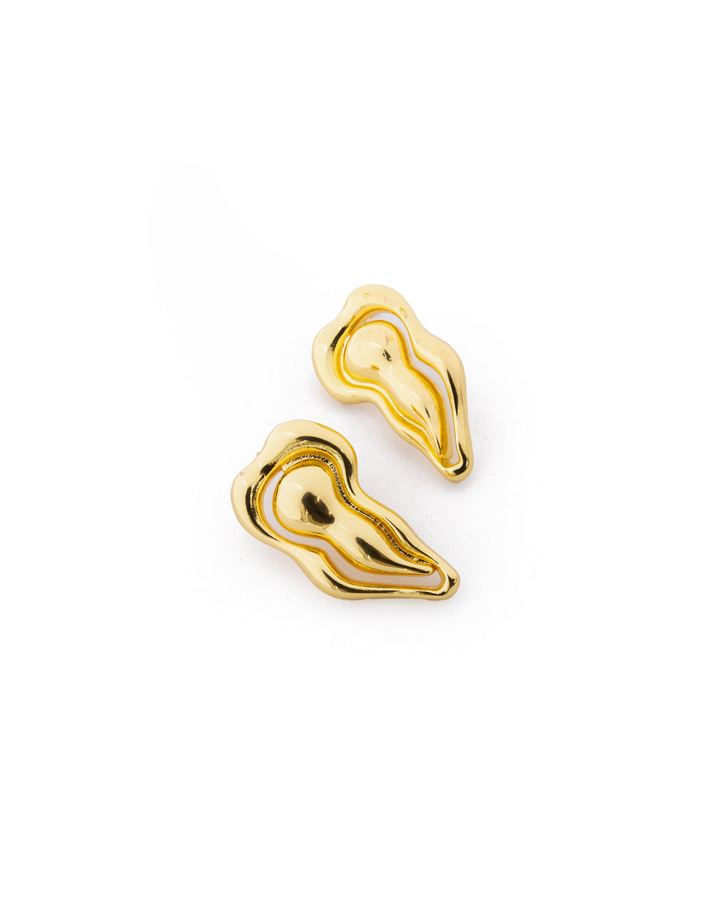 Aretes Dorados con Piedras M5 Oro Laminado