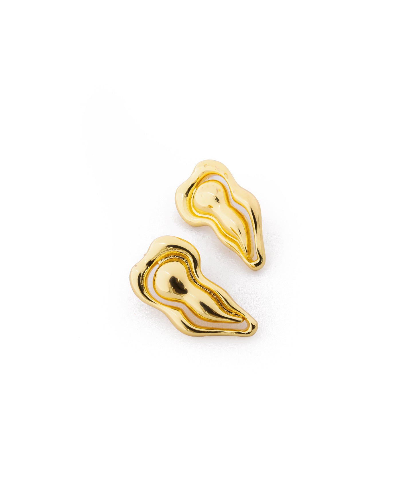 Aretes Dorados con Piedras M5 Oro Laminado