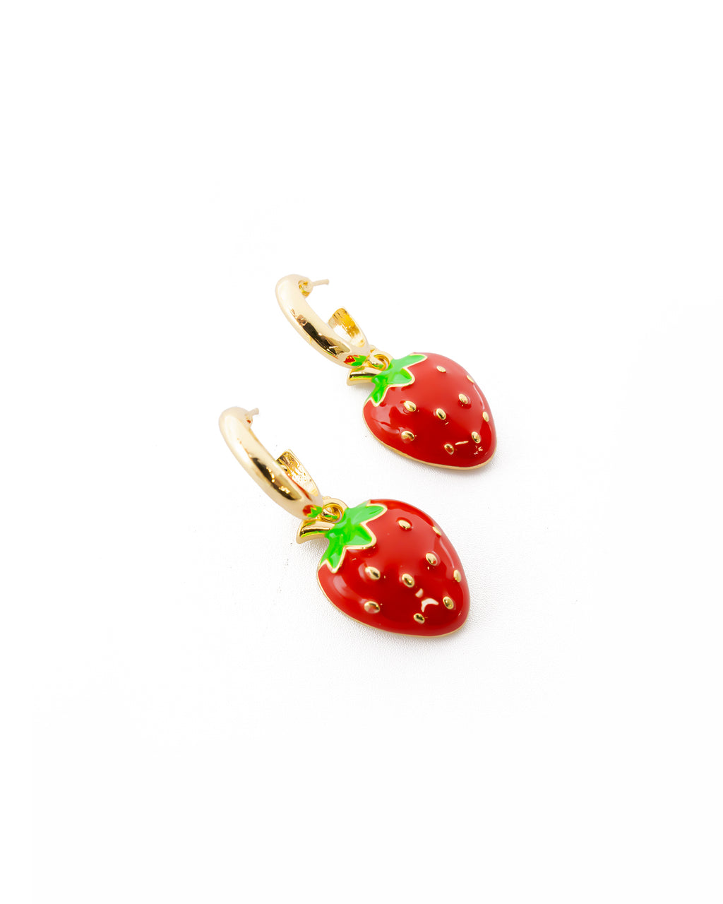 Aretes Dorados Cereza M5 Oro Laminado