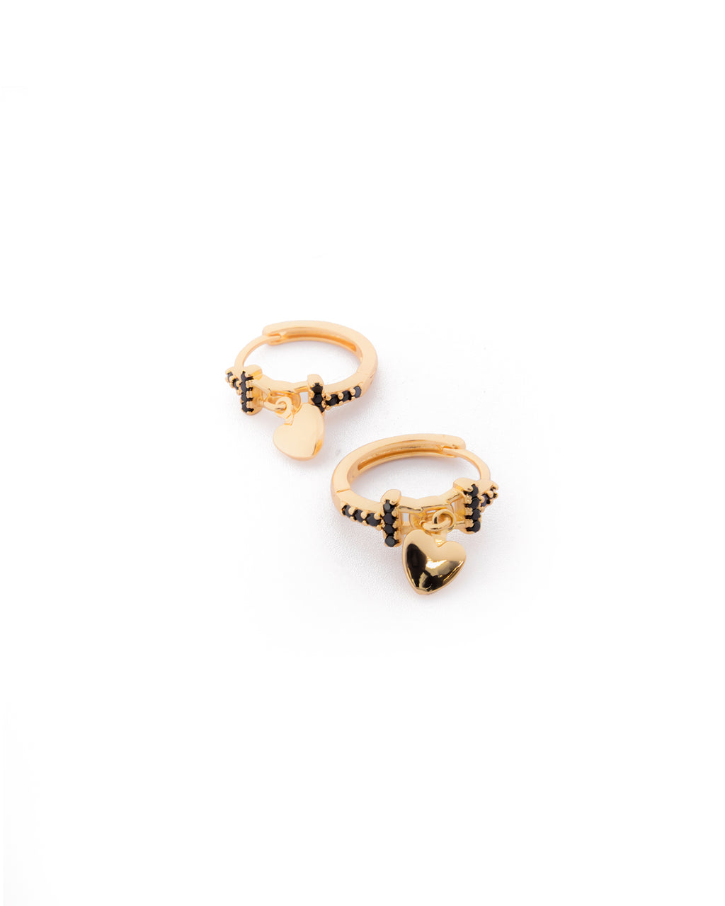 Aretes con piedras M10 Oro laminado