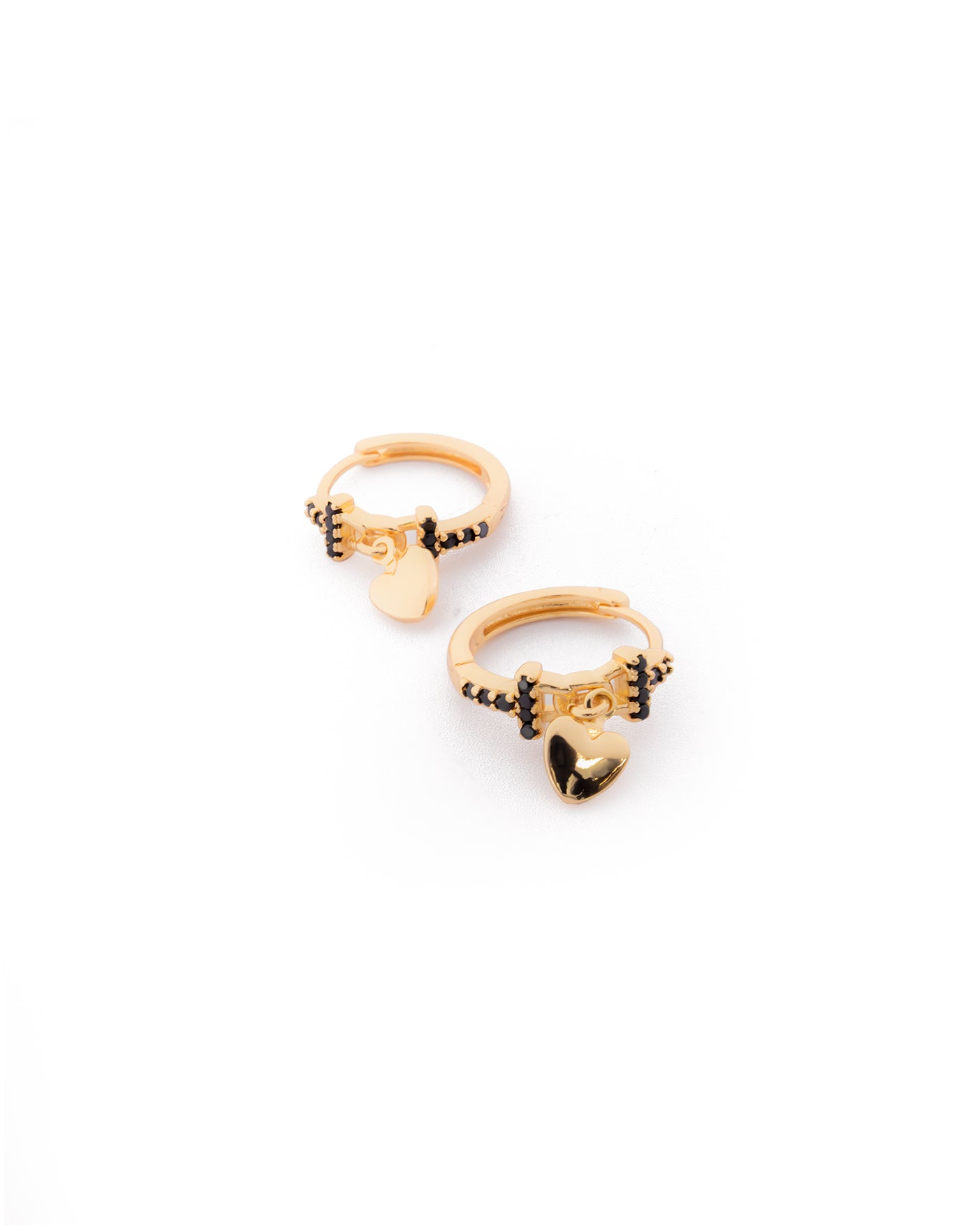 Aretes con piedras M10 Oro laminado