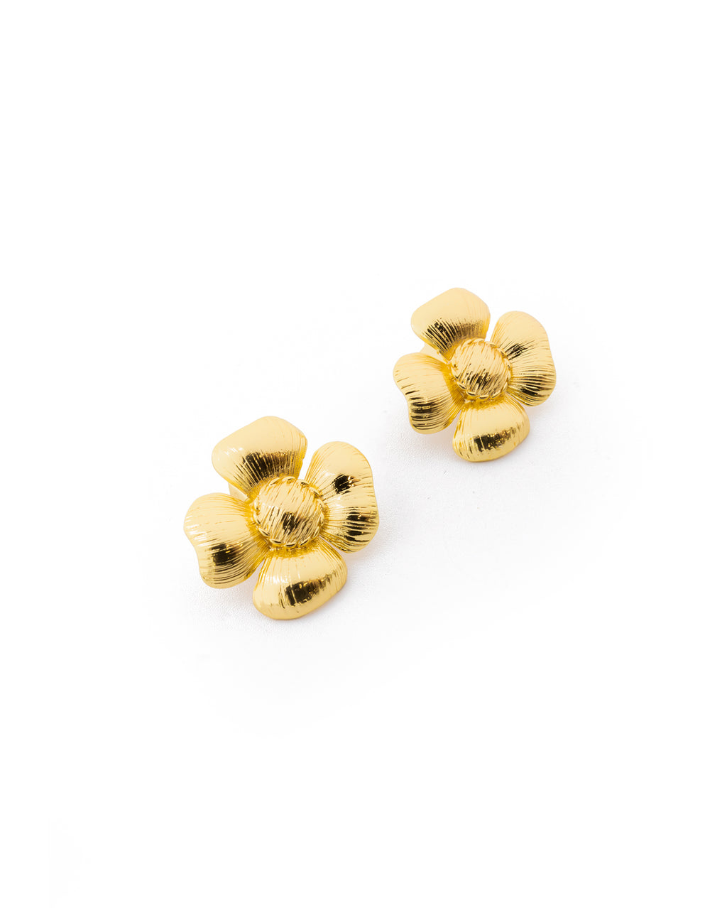 Aretes Dorados con Piedras M4 Oro Laminado