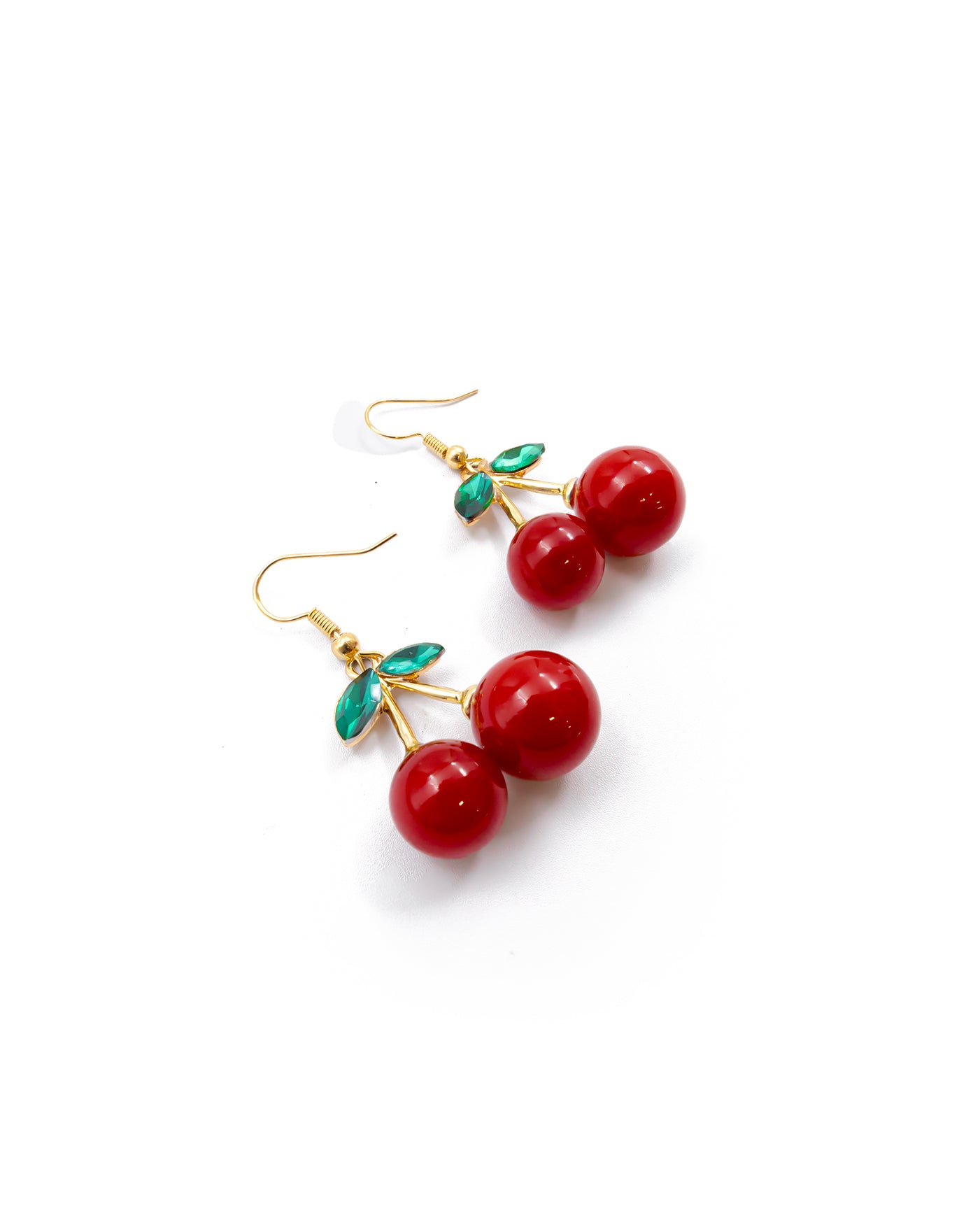 Aretes Dorados Cereza M3 Oro Laminado