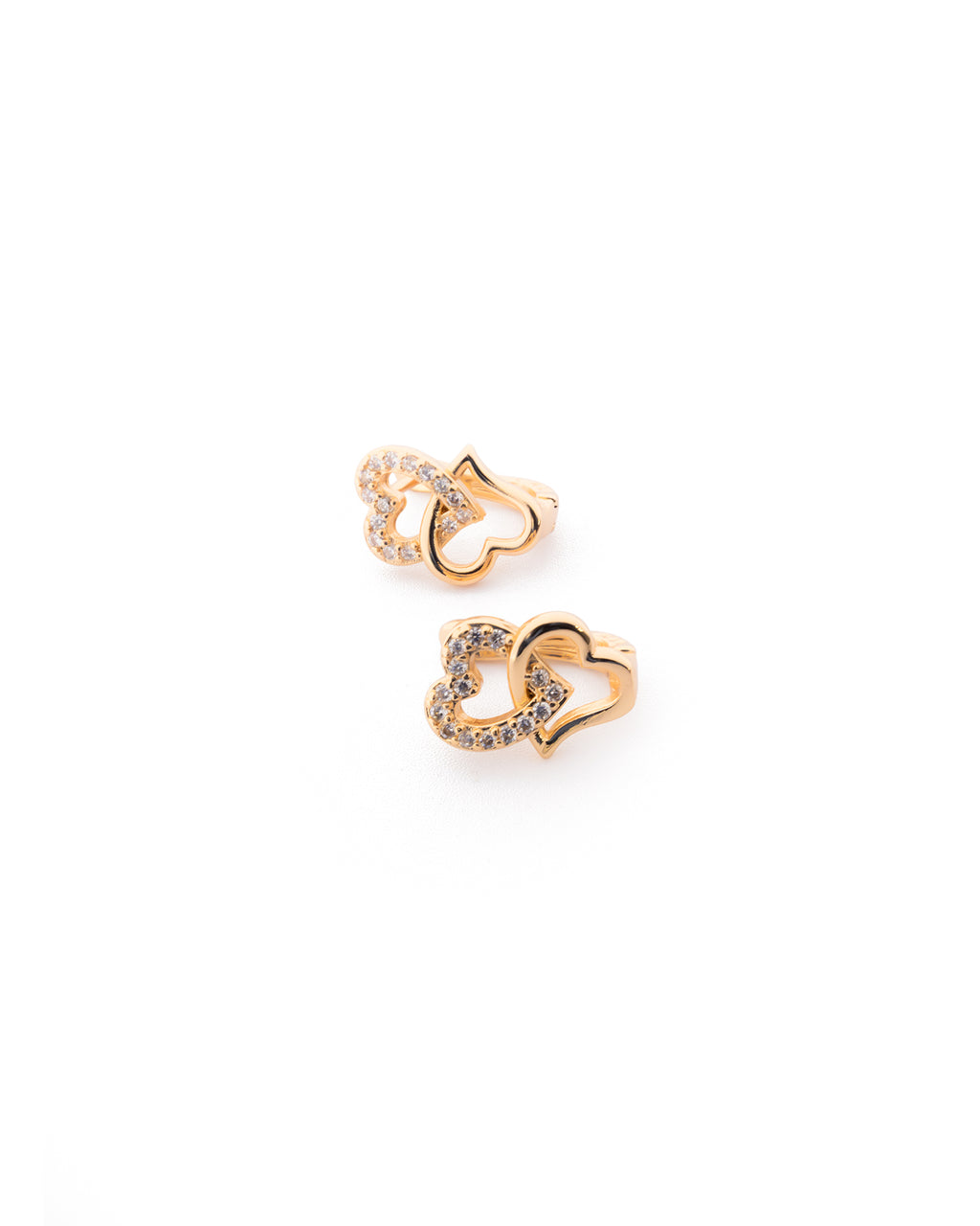 Aretes con piedras M6 Oro laminado