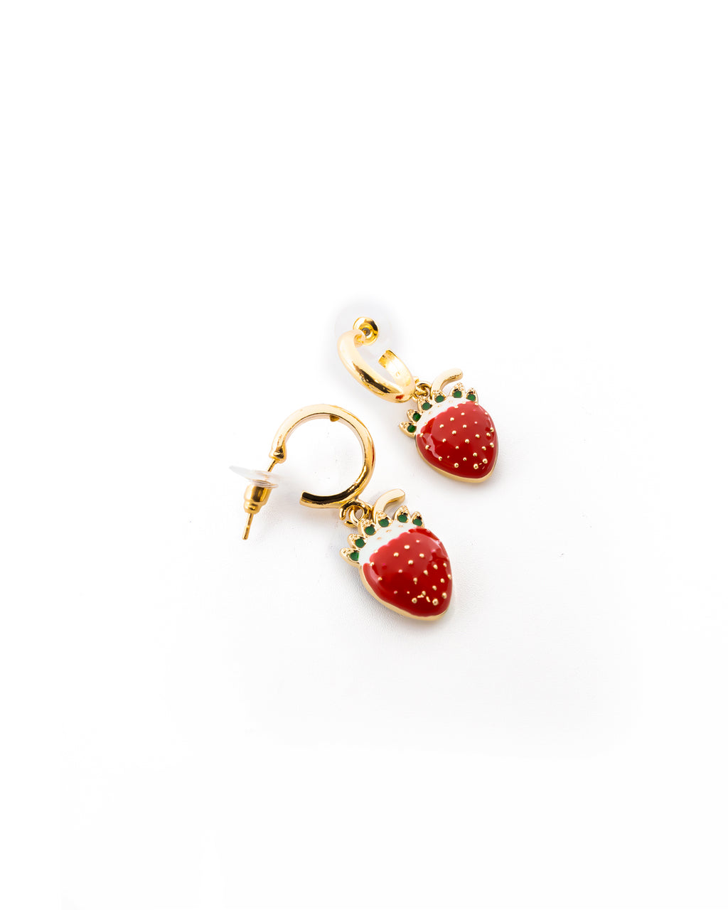 Aretes Dorados Cereza M5 Oro Laminado