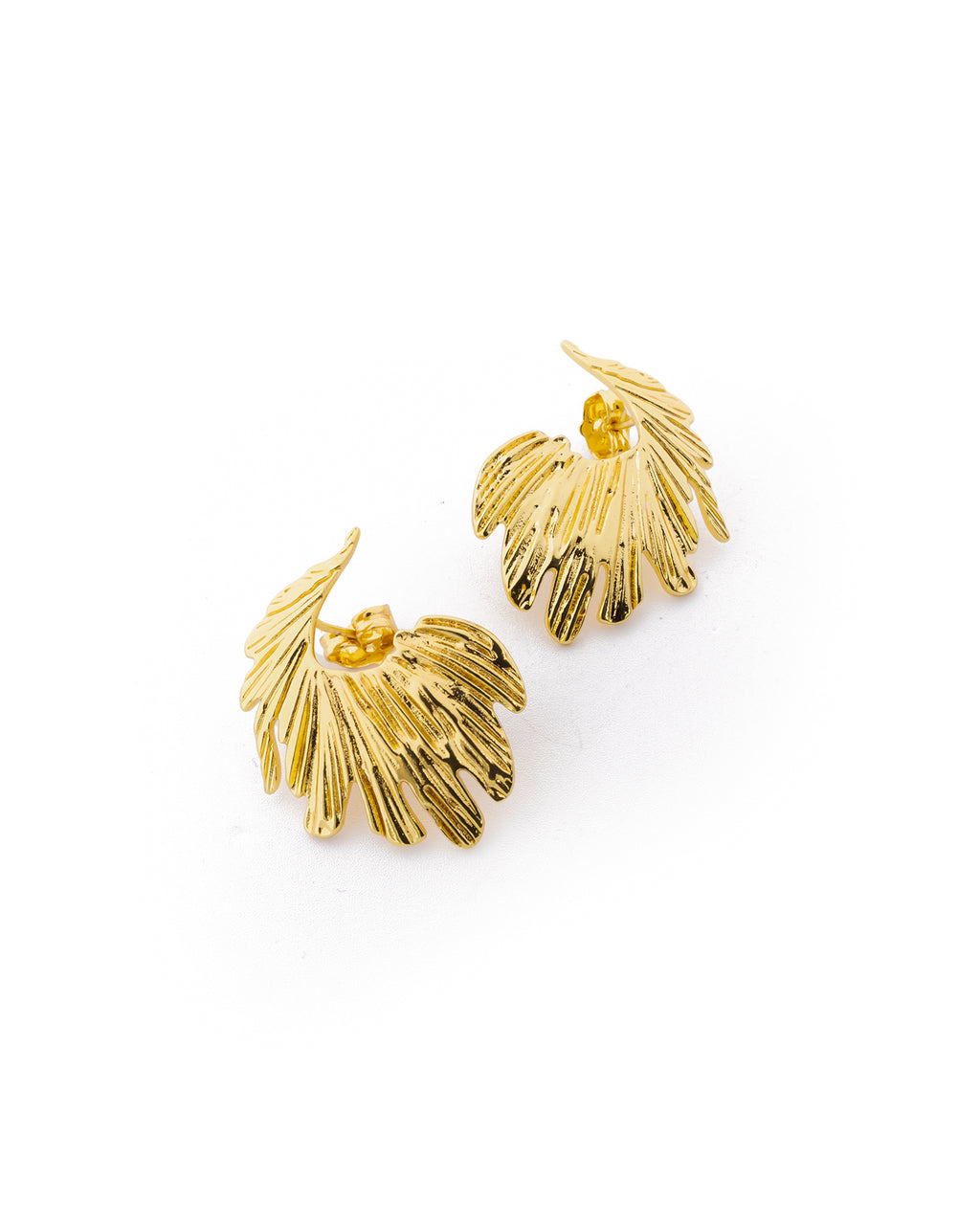 Aretes Dorados con Piedras M6 Oro Laminado