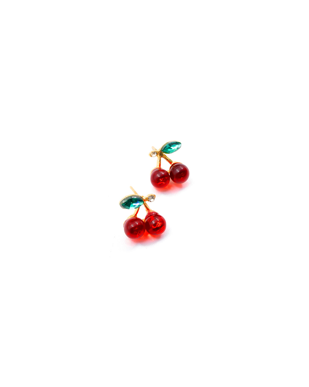 Aretes Dorados Cereza M3 Oro Laminado