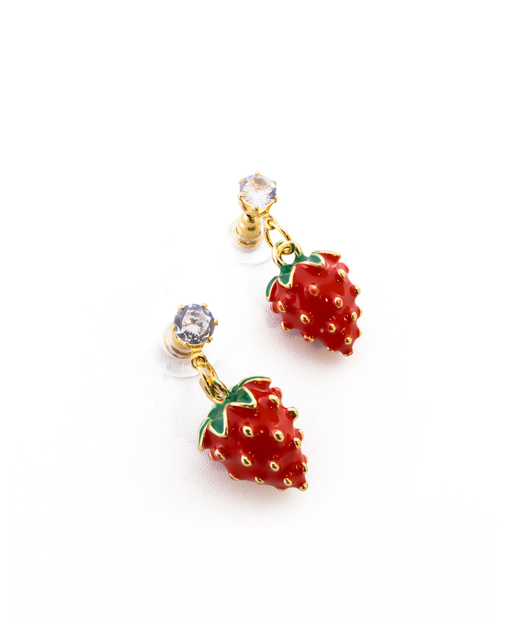Aretes Dorados Cereza M6 Oro Laminado