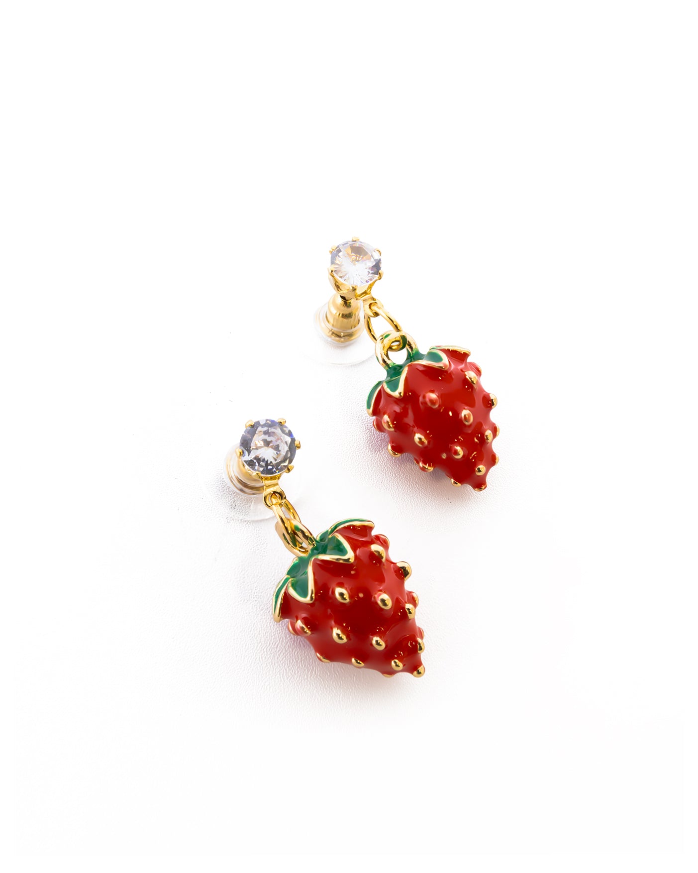 Aretes Dorados Cereza M6 Oro Laminado