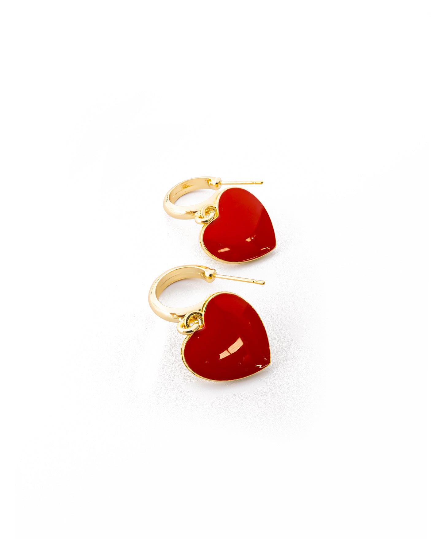 Aretes Dorados Cereza M7 Oro Laminado