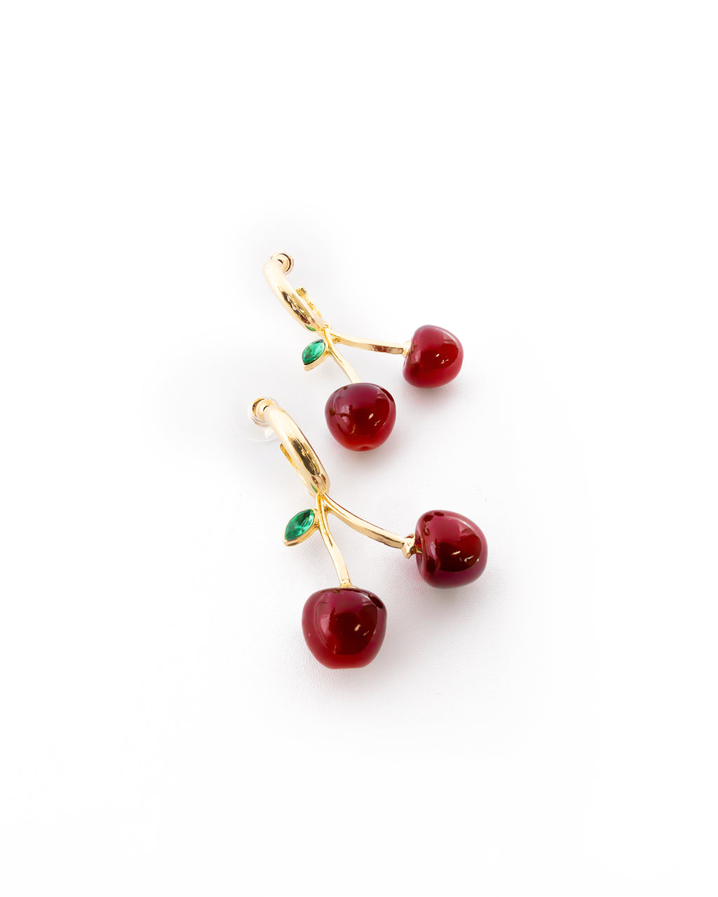 Aretes Dorados Cereza M4 Oro Laminado