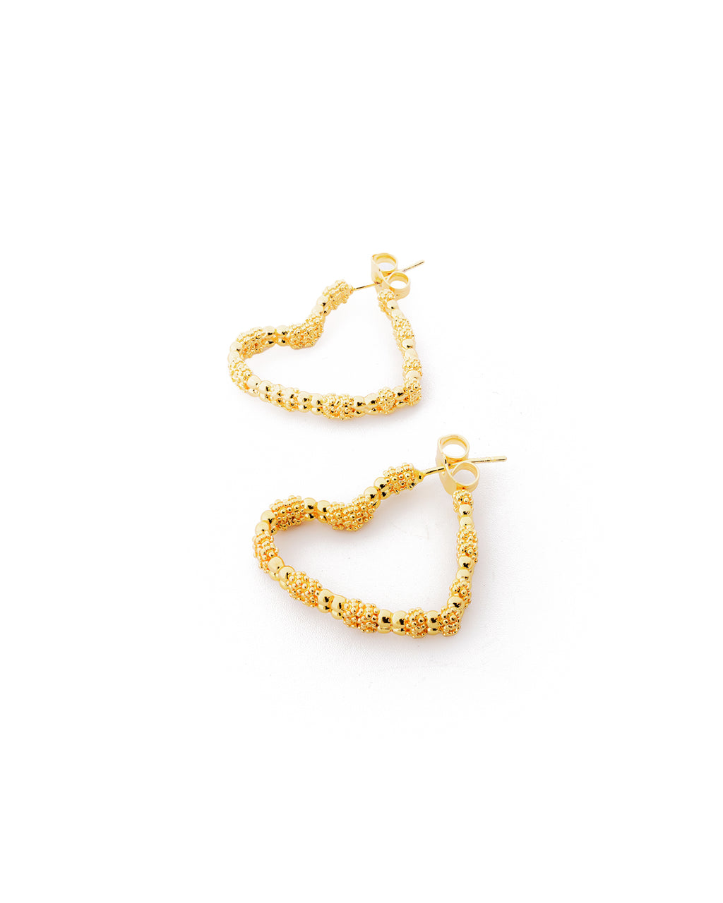 Aretes Dorados con Piedras M6 Oro Laminado