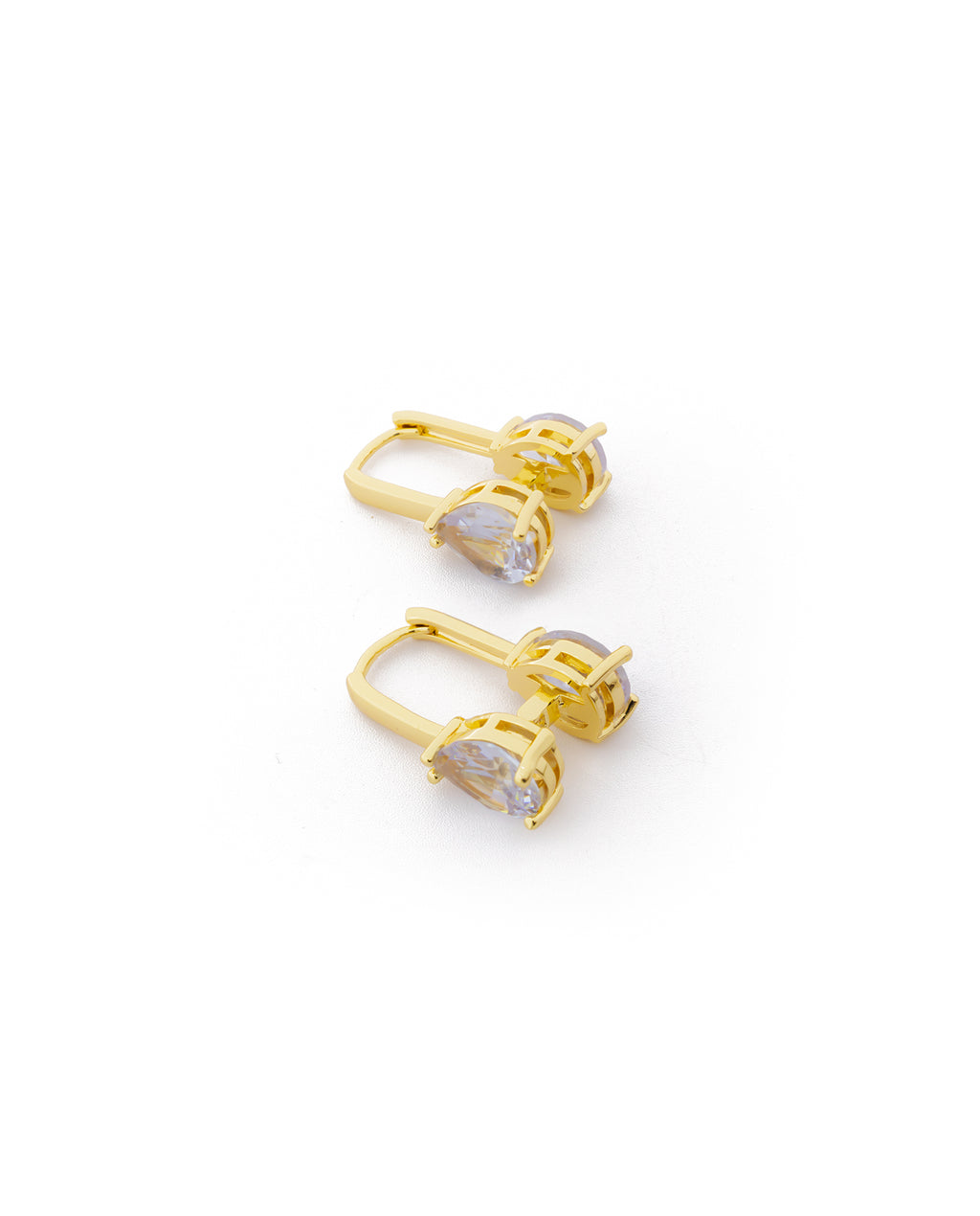 Aretes Dorados con Piedras M4 Oro Laminado