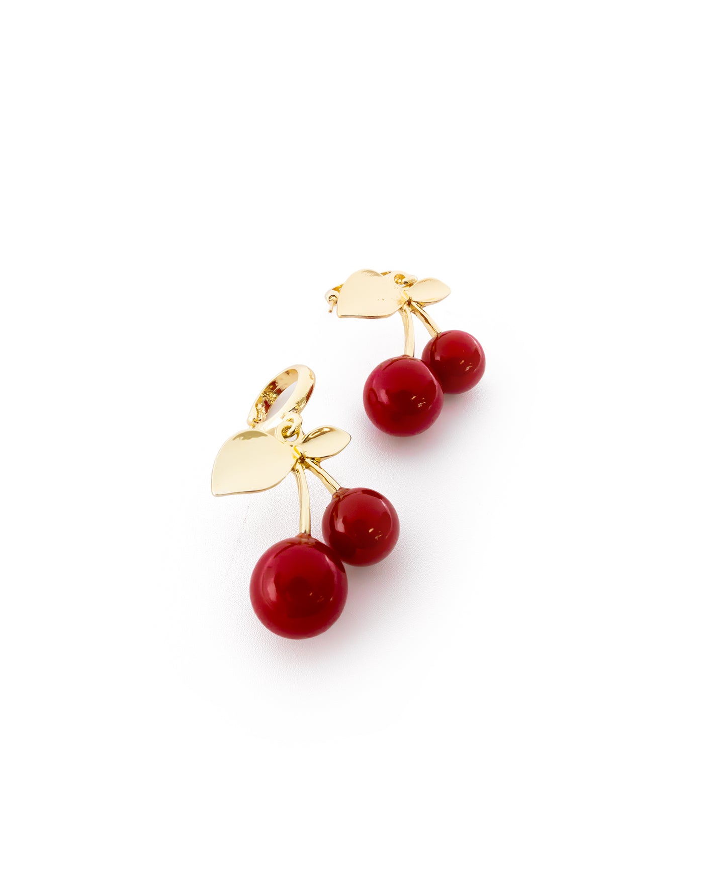 Aretes Dorados Cereza M4 Oro Laminado