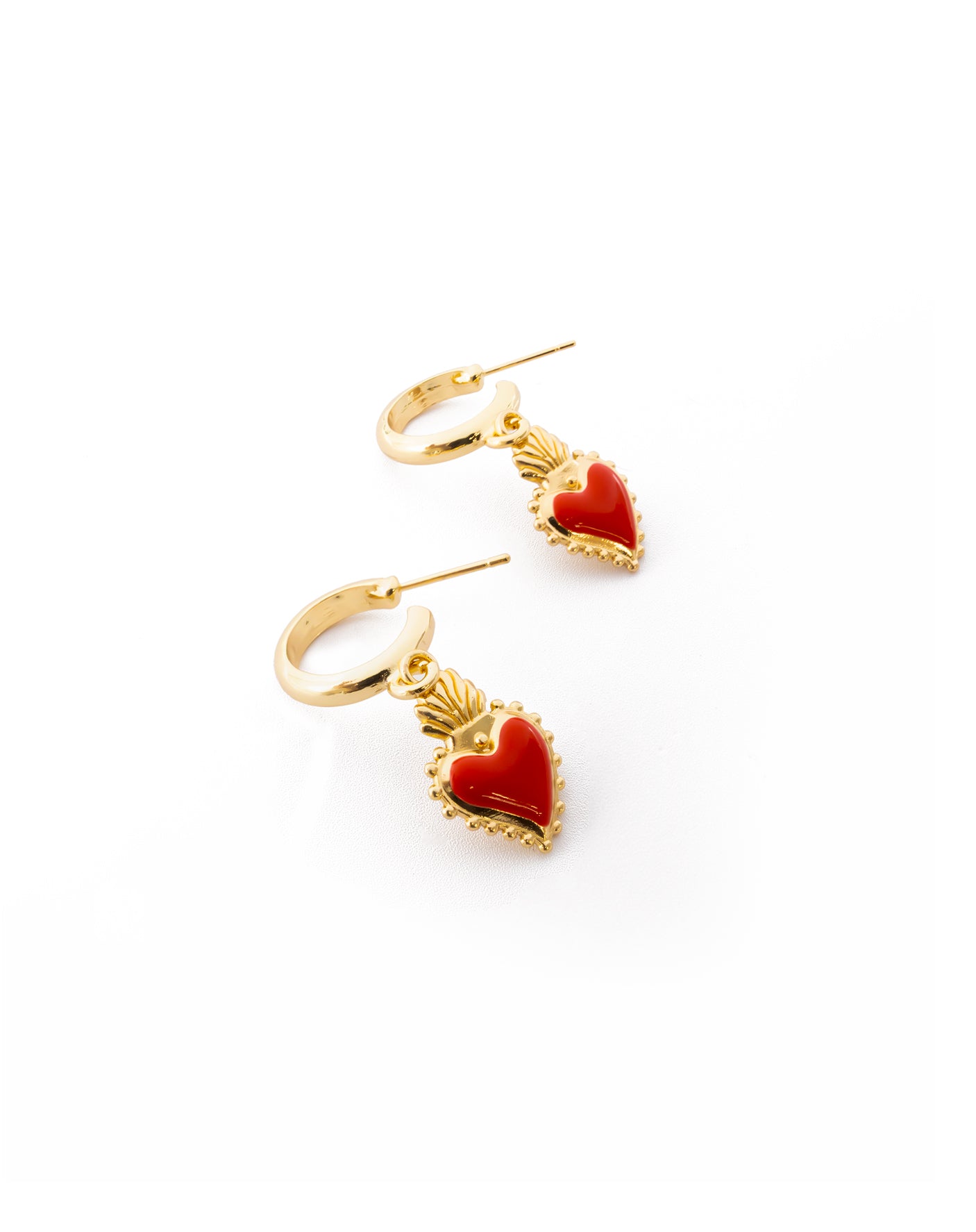 Aretes Dorados Cereza M6 Oro Laminado