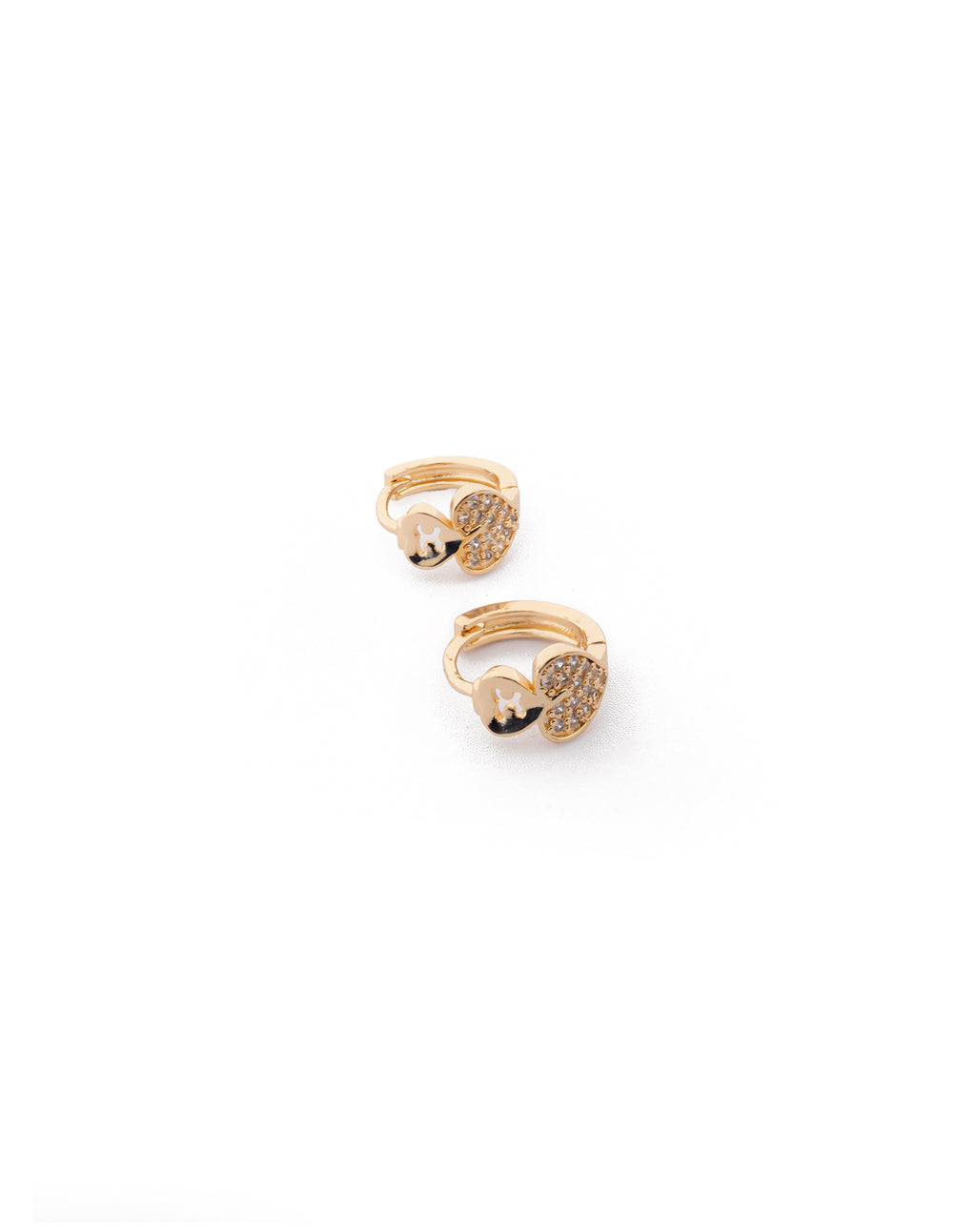 Aretes con piedras M4 Oro laminado