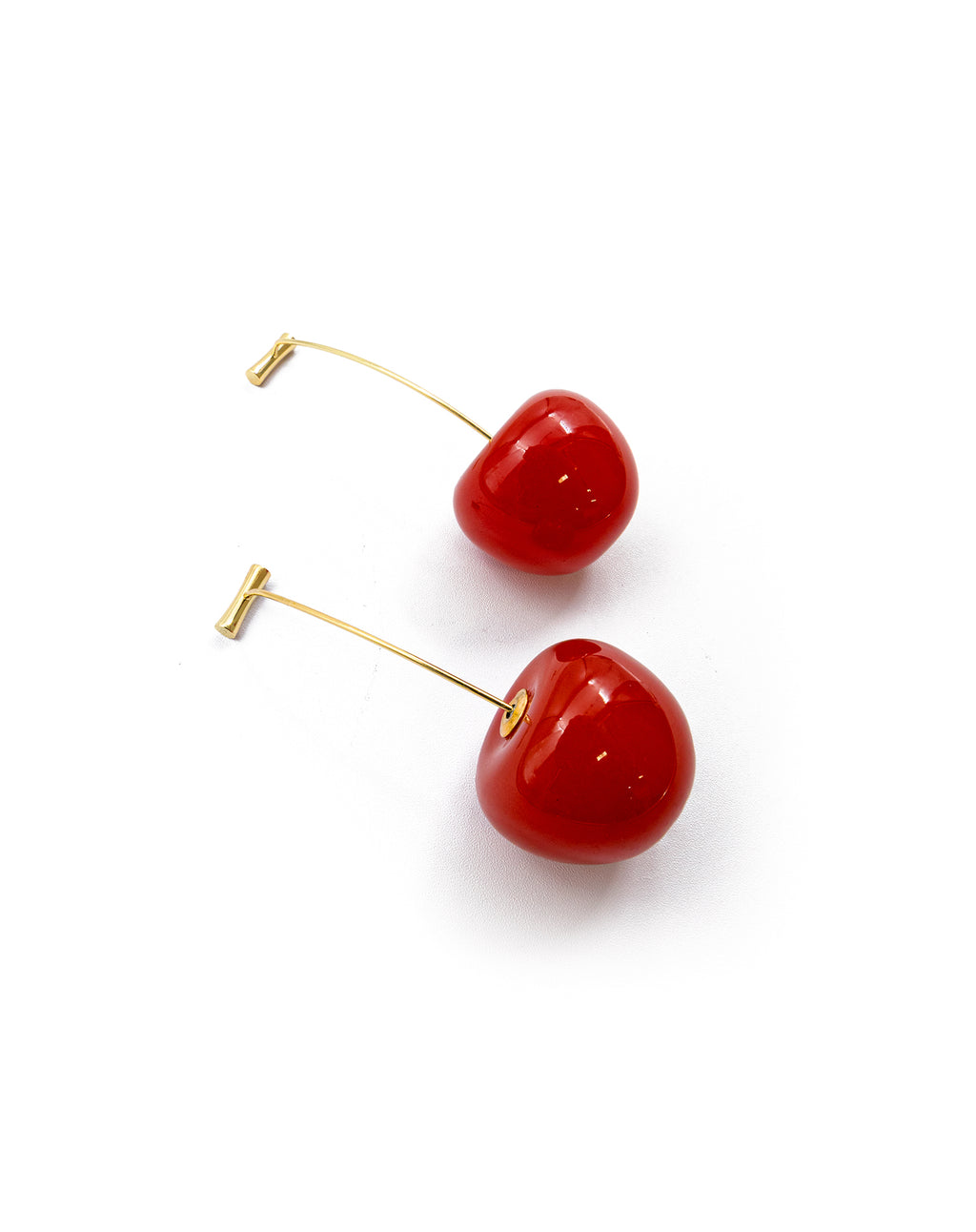 Aretes Dorados Cereza M3 Oro Laminado